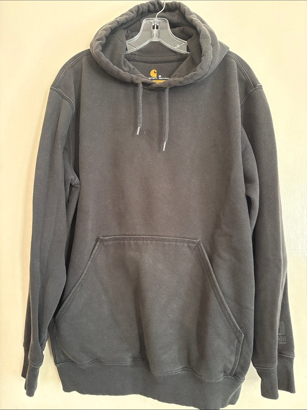 CARHARTT Original Fit Pullover Hooded Sweatshirt Size Medium Black